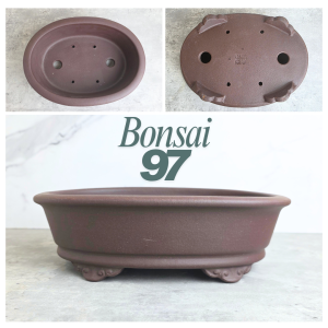 The Leaferie Bonsai Pot / Tray (Series 97) Oval Plant pot Zisha Flowerpot Purple Sand Planter