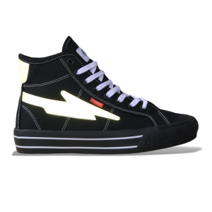 Sepatu XternalStepSure - Sepatu Sneakers Mitterns Storm High Black Oreo Reflective