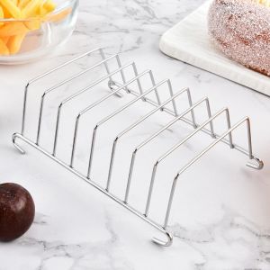 Air Fryer Toast Rack Stainless Steel Grilling Rack for Air fryer Breakfast Making Accessories Can Hold 8 Slice of Bread