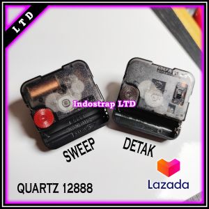 mesin jam dinding quartz 12888 taiwan model sweep dan detak