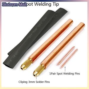 [Blossom] 1Set Battery Spot Welding Pen Handheld Copper Belt 3mm Core DIY Point Touch Pen Thread Fixed For Battery Spot Welding Accessories Tools