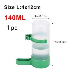 🦜ที่ใส่อาหารนก ที่ให้น้ำนกอัตโนมัติ หลอดน้ำหลอดอาหารแบบล็อคกรงขวดให้อาหารให้น้ำนกอัตโนมัติ อุปกรณ์สำหรับนกแก้ว 🐹 ที่ให้น้ำอัตโนมัติ แบบติดกรง ที่ให้น้ำนกแก้ว ที่ให้น้ำสำหรับสัตว์เลี้ยงเล็ก 140ML สำหรับนก หนู กระรอก และสัตว์ขนาดเล็ก