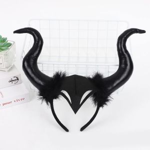 Bando Maleficent Dan Tongkat Devil Cosplay Cosplayer Black Devil Hairband Devil Hairband Bando Halloween Party Bando Lucu Murah Bando Tanduk Hitam Untuk Pesta Kostum Bando Maleficent Hairband Simple Ringan.bando kostum Maleficent Headband