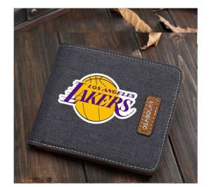 NBA Basketball Canvas Wallet for men Nets Owen Kobe Curry Lakers Clippers Warriors