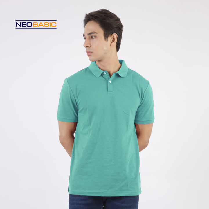 Neobasic Mens Tuck Jersey Polo (TEAL) Polo Shirt Collar Tees t