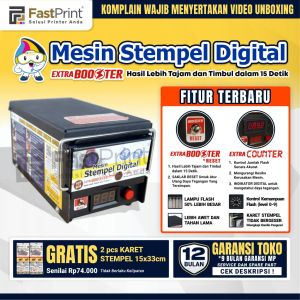 Mesin Stempel Digital V.3 Extra Counter Full Plat Besi