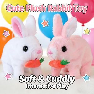 Electric Rabbit Plush Toy Cute Interactive Pet Doll Funny Simulation Walk Bark&Nod Kid Birthday Gift