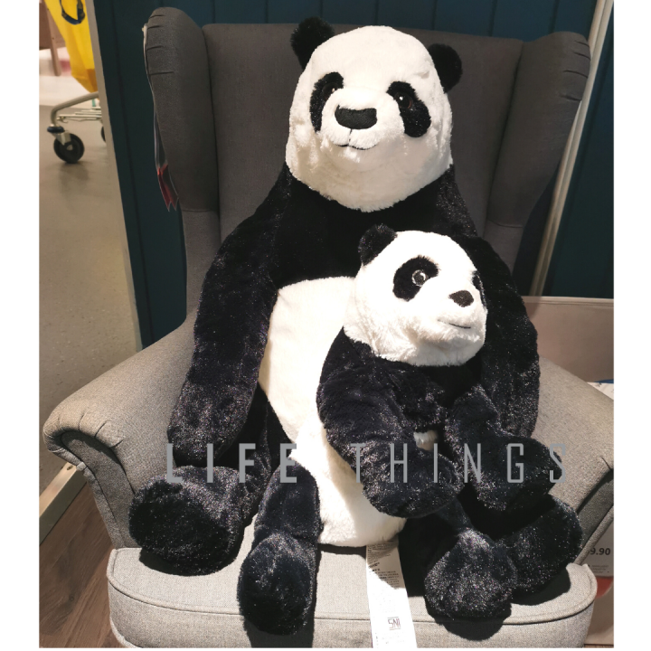 IKEA KRAMIG DJUNGELSKOG Soft toy Mainan lembut white black Panda Lazada