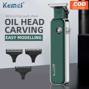COD Kemei Alat Cukur Rambut Elektrik Hair Clipper Trimmer 500mAh / mesin cukur rambut elektrik cas tanpa kabel listrik full set KM-5098 / mesin cukur rambut barber shop barbershop / pencukur rambut elektrik cas / mesin cukur kemei km5098 hijau