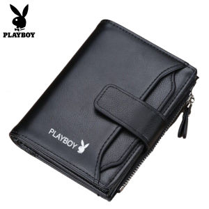 Ví Playboy Mới 2021 Ví Nam Phong Cách Cổ Điển Có Khóa Kéo Phong Cách Lái Xe Đa Năng Bằng Da Cho Học Sinh Ngắn Xu Hướng