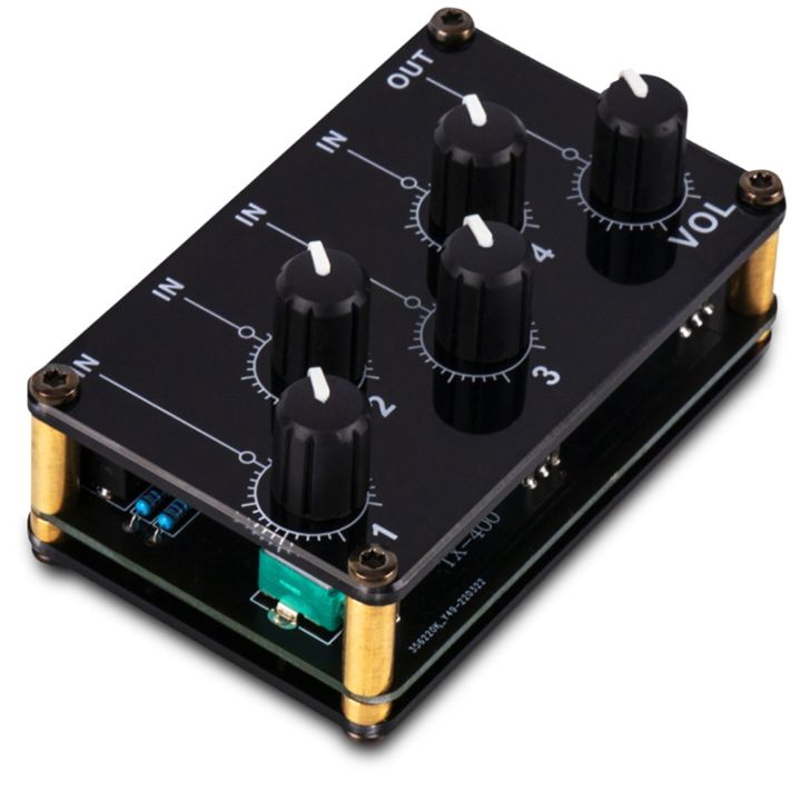 Passive 3.5mm AUX Line Mixer Stereo 4-In-1-Out 4-Channel Mixer Portable ...