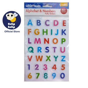 Whiz Kids Alphabet & Numbers Colourful Puffy Stickers for Children