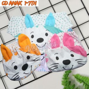 6Pcs Celana dalam Anak Perempuan GOLDEN NICK Model Kuping/CD Anak Cewek Karakter Wajah Telinga