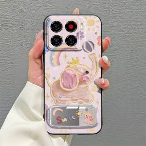 Shockproof Anti-knock Phone Case For ZTE Blade A56 4G/Z2473 Cloth Patch Dirt-resistant three-dimensional Plush TPU Cute