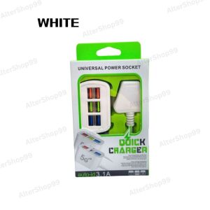 Local Ready | 6-Port USB Socket Multi Charger Adapter | 5V-3.5A Fast Charging Plug With 1.2M Power Cord