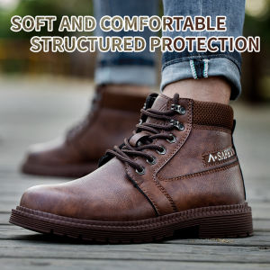 New High Quality Mens Work Safety Shoes Anti-Puncture Safety Shoes Hiking Shoes Steel Toe Military Boots Work Shoes
