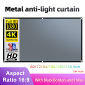 Portable Foldable Projector Screen Ultra HD Ambient Light Rejecting Video Screen for Home Theater Indoor Outdoor Office，projector screen wall，screen projector