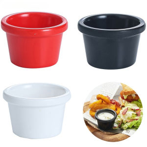 Sauce Bowl Gravy Boats Round Glossy Melamine 6cm 50ml Black Dipping Cup Hot