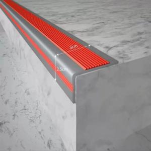 Thickened L-shaped stair anti-skid strip waterproof PVC school Indoor outdoor floor step edge wrapping strip Tahan lama