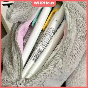 WHPHous Cute Plush Shark Pencil Case Student Stationery School Supplies Kawaii Doll Back To School Storage Bag Pen Bag Stationery