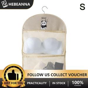 hebeanna กระเป๋าตาข่ายใส่ของ2 3ชั้นจุของได้มากกระเป๋าใส่ถุงเท้ากระเป๋าเก็บของระบายอากาศได้สำหรับจัดระเบียบในตู้เสื้อผ้าพร้อมที่แขวนเสื้อผ้า