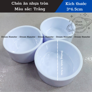 Chén ăn nhựa tròn nhỏ cho hamster