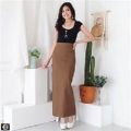 Rok Span Hitam Panjang Scuba Murah Kekinian ukuran L-XL-XXL. 
