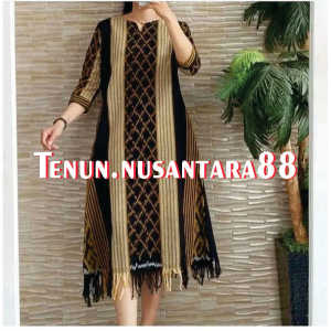 GAMIS TENUN- DRESS TENUN- BUSANA MUSLIM- BAJU TENUN