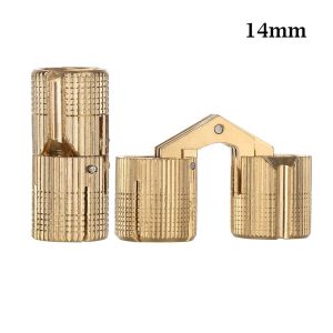 NOER 1pc Phần cứng Cửa Tủ đựng chén Hình trụ Bản lề bằng đồng Bản lề đồ nội thất Ẩn giấu