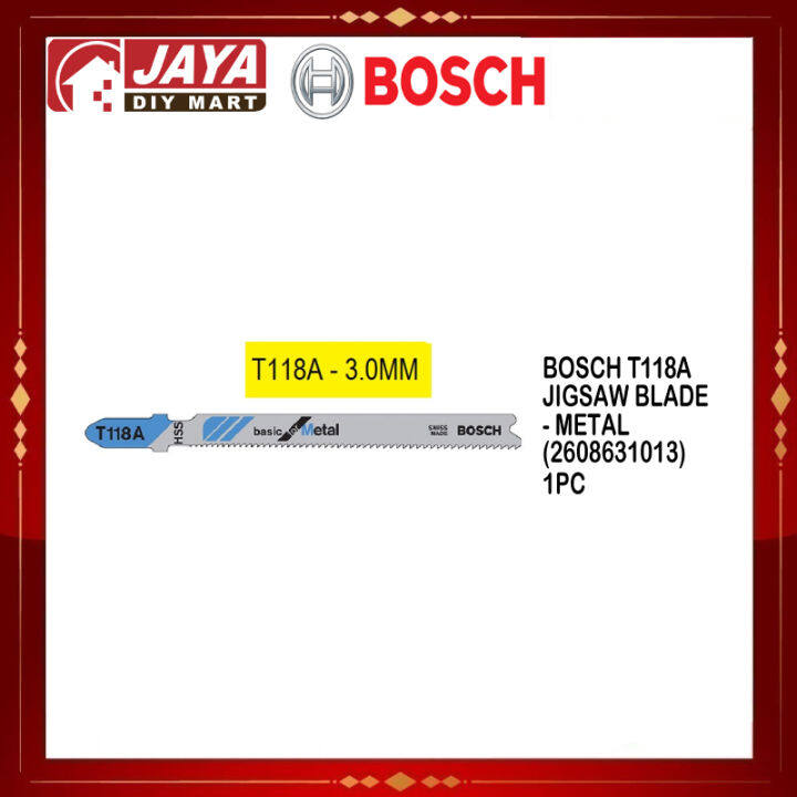 BOSCH T118A Jigsaw Blades For Metal Cutting 2608631013 JAYA DIY