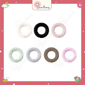 Ikat Rambut Scrunchie Bulu Pastel Hair Fashion Aksesoreis Rambut