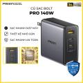 Bộ Sạc nhanh, chân gập PISEN BOLT Pro 140W  / 100W  / 65W / 45W nhiều cổng, đa tính năng, di động nhỏ gọn cho laptop, điện thoại, tablet, macbook ... - Hàng chính hãng, bảo hành 24 tháng. 