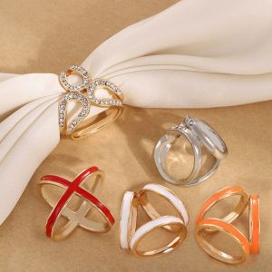 DGFDF Trendy Geometric For Girls Fashion Jewelry Crystal Rhinestone Women Scarf Buckle Scarf Ring Shawl Clip Korean Brooch Pins