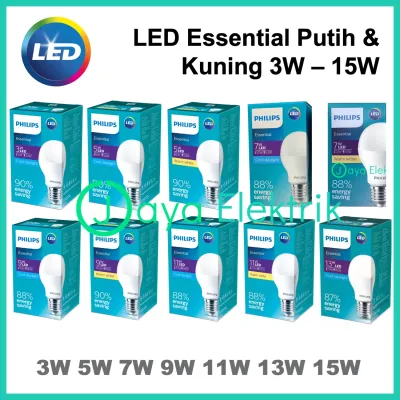 Lampu Philips LED Essential 3W 5W 7W 9W 11W 13W Putih Kuning - Bohlam LED 3 5 7 9 11 13 W Watt Grosir Murah