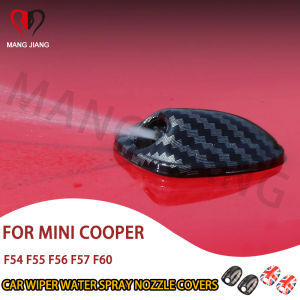 ที่ปัดน้ำฝนรถยนต์หัวฉีดสเปรย์น้ำครอบคลุมสติกเกอร์ยูเนี่ยนแจ็คสำหรับมินิคูเปอร์ F54 F55 F56 F57 F60 เปลือกตกแต่งอุปกรณ์เสริมในรถยนต์