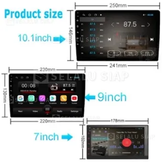 Head Unit Android 13 mobil 4GB+64GB 7/9/10 Inch 2 Din Kontrol Suhu Cerdas IPS Layer Mobil Navigasi Wifi Bluetooth Mirror Link GPS AUX FM Untuk Sigra Toyoto Daihatsu Honda Suzuki Hyundai Nissan Avanza Pioneer Brio Orca Calya Agya C