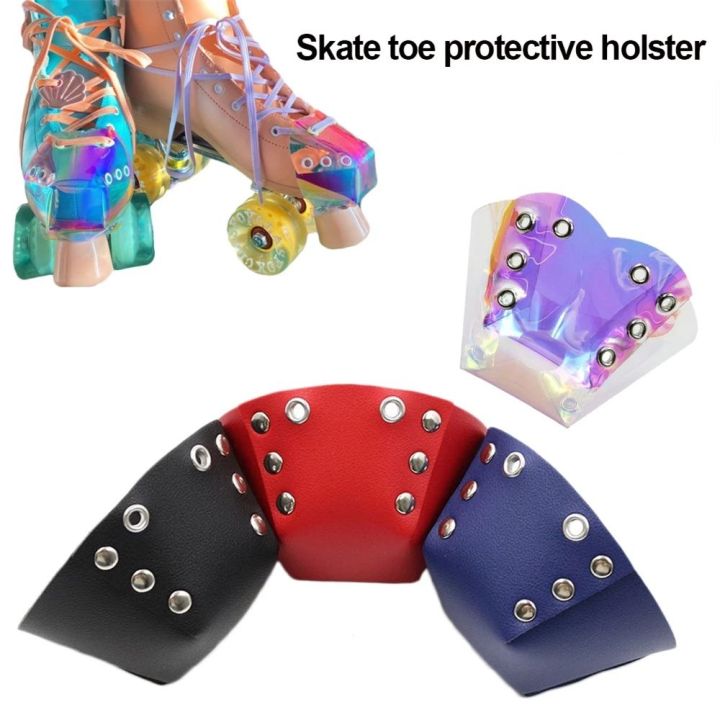MOMANTON Leather 2Pcs Roller Skating Leather Shoe Shield Toe Protector