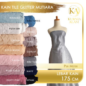 Kain Tile Tulle Bahan Mutiara Glitter Per Meter dan Per 0.5 Meter LEBAR 175 CM