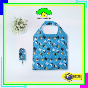 MI-T47 Tas Belanja Lipat Karakter Shopping Bag Reusable Bag Serbaguna / Kantong Belanja Ramah Lingkungan Souvenir Tas Lipat