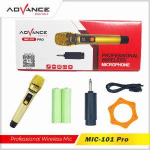 Mic Tanpa Kabel Advance MIC-101 PRO Profesional Mic Wireless Microphone Karaoke Bisa Di Cas | Advance Mic Wireless/Microphone (Batrei dapat di Charger ) UHP Digital Mic-101 PRO | FSS