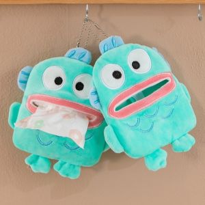 Sanrio Tissue Box Plush Doll Keychain Kawaii Hangyodon Anime Pendant Keyring Cute Children Toy Girls Birthday Gifts