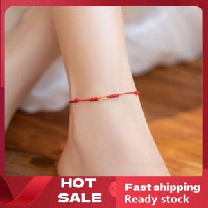 🚚【Local Express Delivery】🚚 Hand Braided Red Rope Bracelet Alloy Hand Rope Couple Bracelet Simple Buckle Ethnic Original Female Accessory