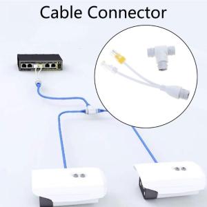 Cáp kết nối mạng Bộ chia PoE hai trong một để lắp đặt camera an ninh Phụ Kiện Đầu nối RJ45 ba chiều