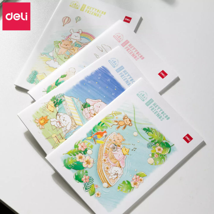 Sổ Vở Khâu Gáy Học Sinh A5 Kẻ Ngang Deli - 80 Trang, 70gsm Giấy Chống ...