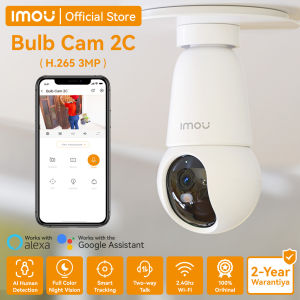 IMOU Bulb Cam 2C Wireless P&T Bulb Camera Indoor Security CCTV Connect Cellphone IP Cam Two-way Audio Human Detection
