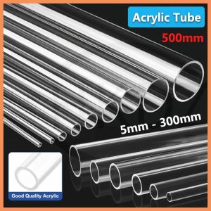 Clear Plastic Acrylic Round Tube ID 3mm - 294mm OD 5mm -300mm Lengths 500mm Perspex Aquarium Water Water
