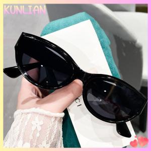 [KUNLIAN] Personality Female Fashion Cat Eye Sunglasses Woman Vintage Black Gradient Sun Glasses