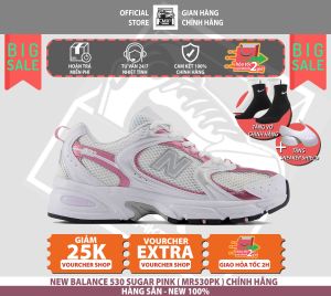 [ HÀNG CHÍNH HÃNG CÓ SẴN ] Giày New Balance 530 SUGAR PINK ( 𝐌𝐑𝟓𝟑𝟎𝐏𝐊 ) - HÀNG CHÍNH HÃNG 100%