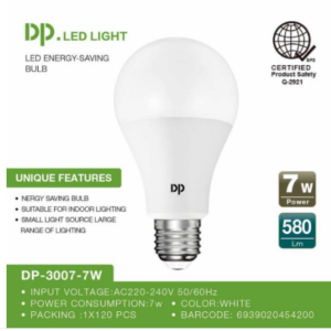 DP LED Energy Saving Indoor Non-dimmable Light Bulb 3/5/7/9/12/15/18 Watts (Round) White Light Room Ceiling Light Cool White 9000k