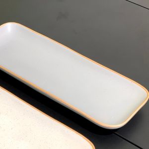 TWIN - Dĩa sushi men mờ cao cấp 25 x 9 cm